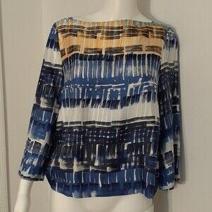 ports international 100% silk shirt blouse 4 s luxury designer vintage top 1961